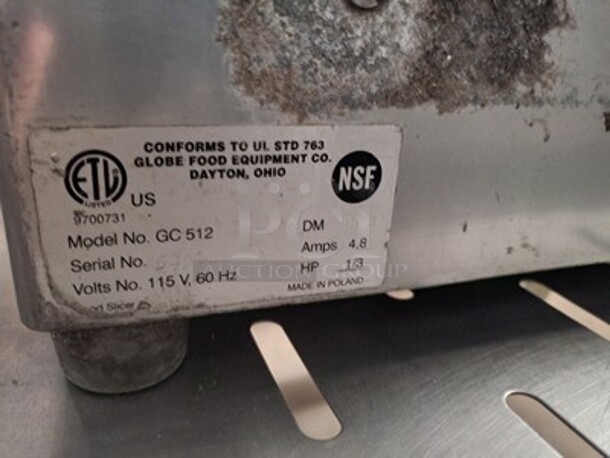Chefmate by Globe Commercial Slicer (Damage cover)|115V - Image 3 of 4