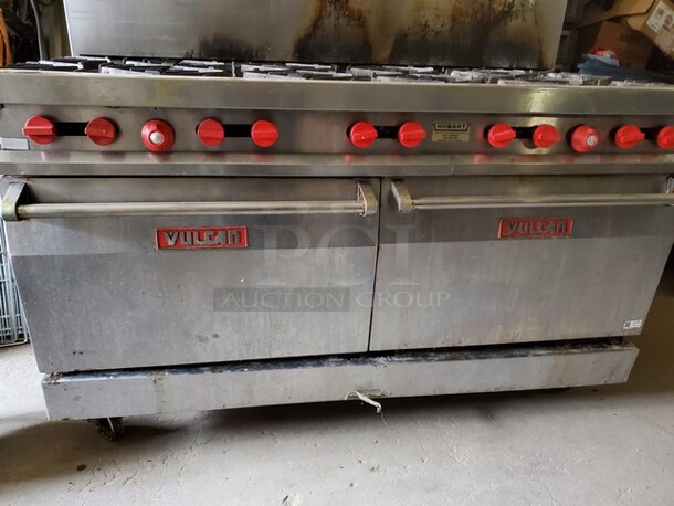 VULCAN 60L Natural Gas 10 Burner Stove W/ 2 Ovens 60X30X36 - Image 6 of 6