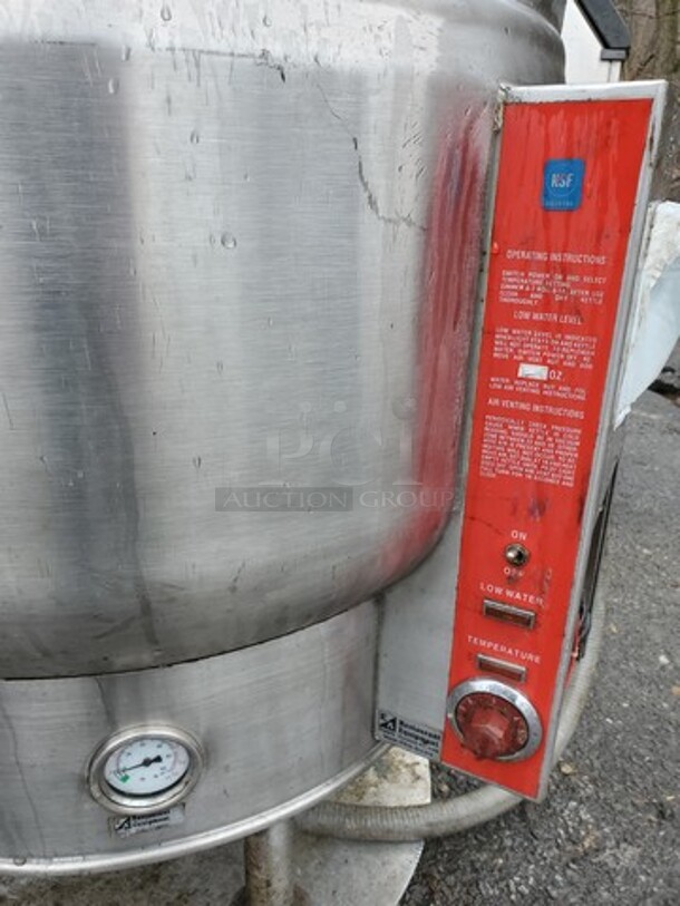 VULCAN HART VEL-60 ELECTRIC 3PH 480VOLTS STEAM KETTLE  - Image 5 of 10