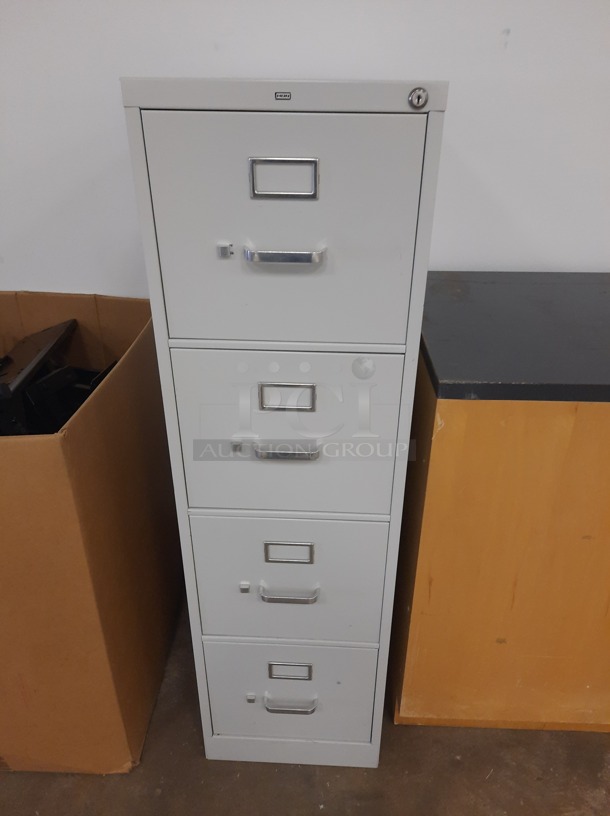 Filing Cabinet and Wooden Unit.
15X26.5X52 and 72X24X3. 2 Times Your Bid! (Main Building)  - Image 2 of 5