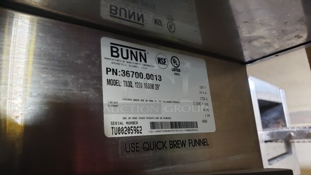 Bunn TB3Q 3 Gallon Iced Tea Brewer! - Image 4 of 4