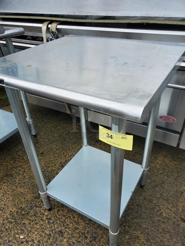 Sauber Stainless Steel Stand with Galvanized Undershelf 24X24X36 Like new!