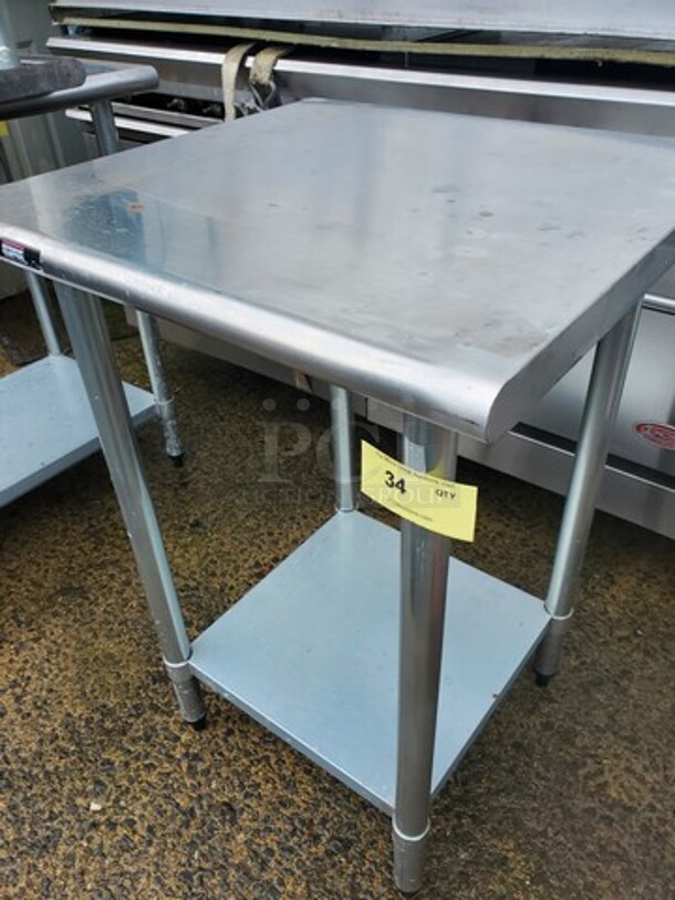 Sauber Stainless Steel Stand with Galvanized Undershelf 24X24X36 Like new! - Image 4 of 4