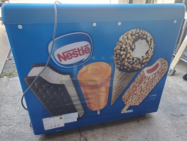 AHT RIO S 100 F Sliding Glass Top 2 Door Ice Cream Merchandiser|38"X26"X35"|Tested & Working! - Image 5 of 9