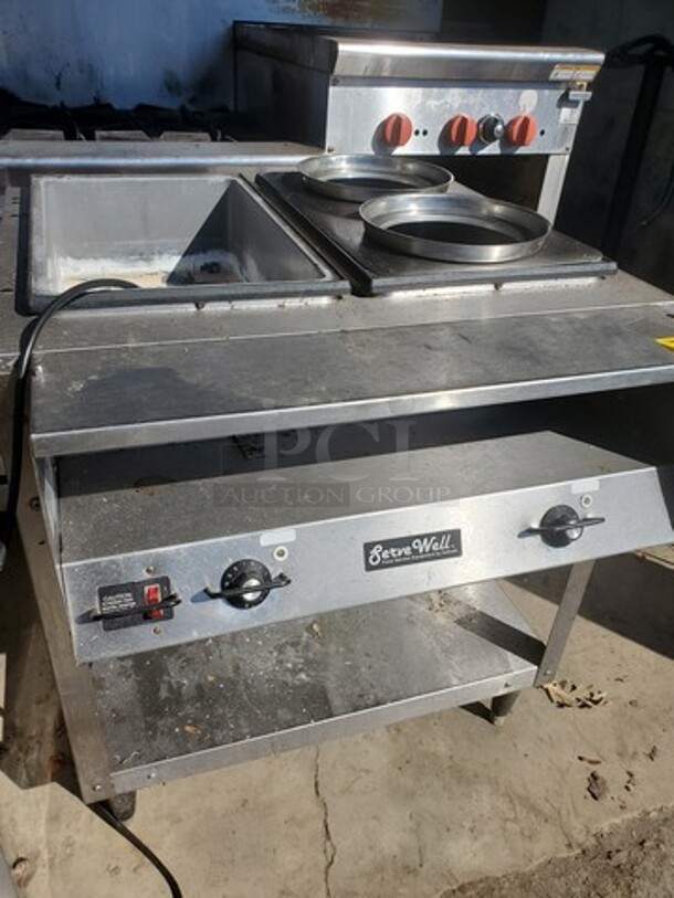 Vollrath ServeWell Electric Two Pan Hot Food Table/Steam Table 208-240V 31X32X34 Working  - Image 2 of 6