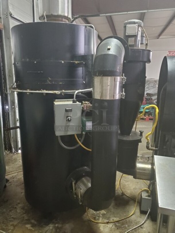 Diedrich IR-12 Natural Gas Coffee Roaster In great condition and fully operational 110Volt/60 Hz/1PH (Roaster, DC0-12 Afterburner, Chaff Collector, Fan and Gas piping shown) Software Recently Updated! Buyer must remove this item. - Image 12 of 12