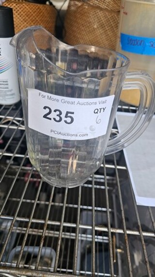 Lot of 6 Plastic Pitchers