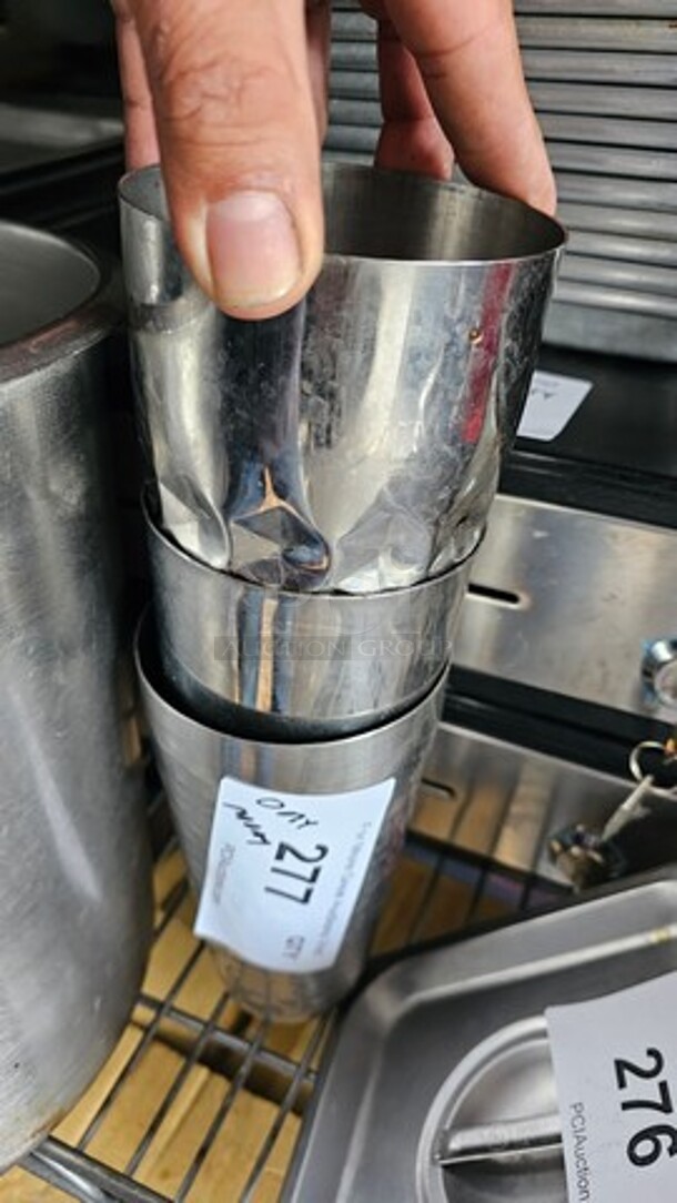 One Lot of Miscellaneous Stainless Steel Cups - Image 1 of 2
