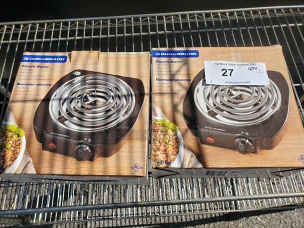 Lot of 2 Durabrand Electric Burners
1100 Watts
(2xBid) - Image 1 of 2