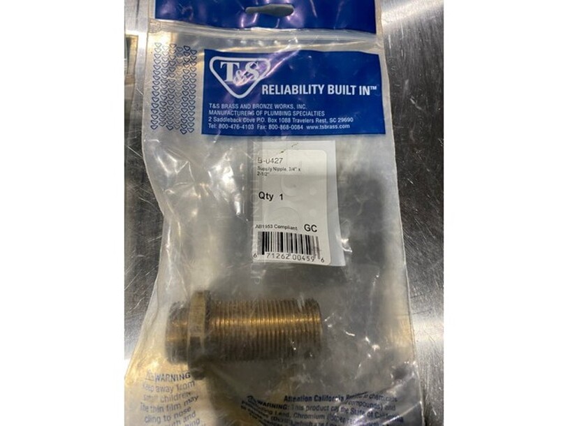 All One Money! New T&S! Brass Supply Nipples - Image 2 of 4
