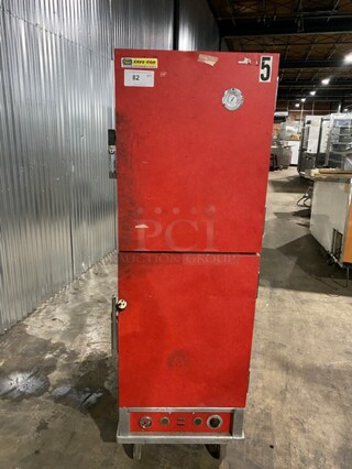 Cres Cor Commercial Insulated Warming/Proofing Cabinet! With 2 Half Doors! Holds Full Size Trays! All Stainless Steel! On Casters!