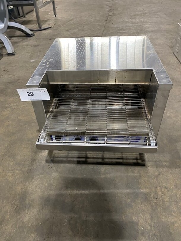 Belleco Commercial Countertop Electric Powered Conveyor Toaster! All Stainless Steel! WORKING WHEN REMOVED! Model: JB3H SN: 14093507301 208V 60HZ 1 Phase - Image 1 of 9