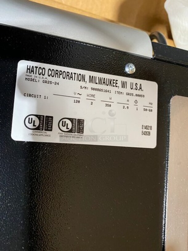 AWESOME! BRAND NEW! IN THE BOX! Hatco Commercial Countertop Electric Powered Glo Ray Portable Heated Shelf! Model: GR2S24 SN: 9008651641 120V 60HZ 1 Phase - Image 5 of 8