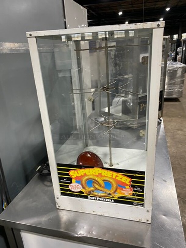SUPER PRETZEL J&J Snack Foods Stainless-Steel Rotating Pretzel Warmer Display Case! Electric! Model 750  - Image 3 of 7