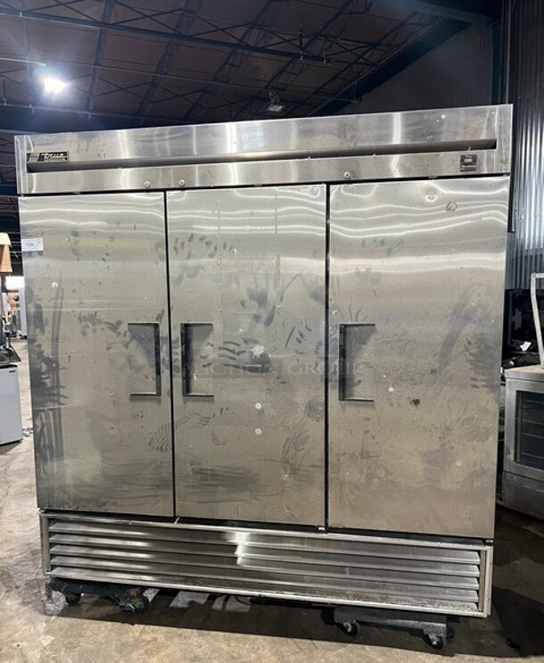 True Commercial 3 Door Reach In Cooler! With Poly Coated Racks! All Stainless Steel! Model: TS72 SN:12884807 115v - Image 1 of 12