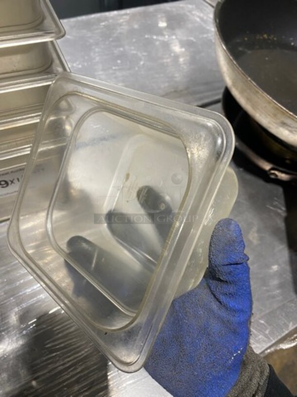 Cambro Clear Poly 1/6x4" Food Containers! 17x Your Bid! - Image 7 of 8