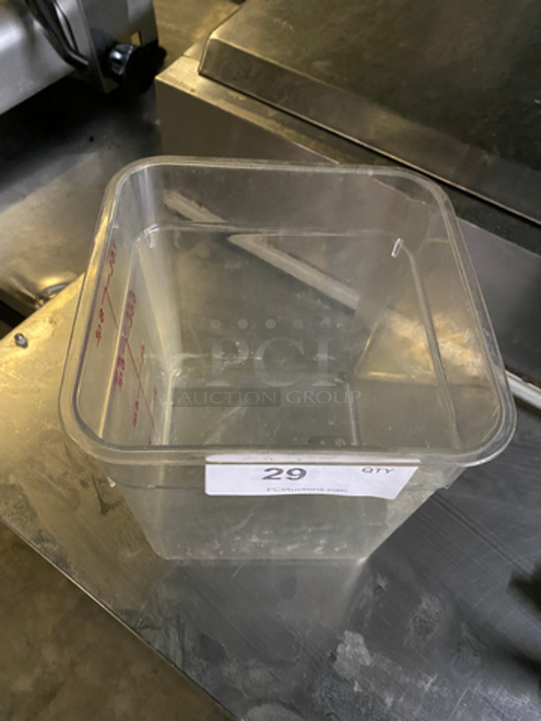 Cambro Poly Clear 8Qt food Container! - Image 2 of 4