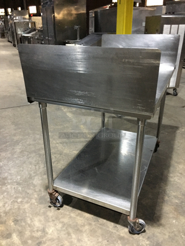WOW! All Stainless Steel Work Top/Prep Top Table! With 1 Drawer! With Storage Underneath! With Back And Side Splashes! On Casters! - Image 3 of 8
