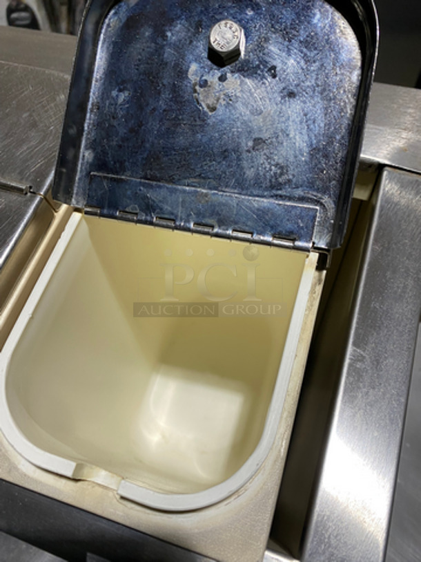 NICE! Beverage Air Commercial Refrigerated Work Top Station! With 2 Door Underneath Storage Space! With Cold Topping Rail! All Stainless Steel! Model: MS681 SN: 6715397 115V 60HZ 1 Phase - Image 9 of 9