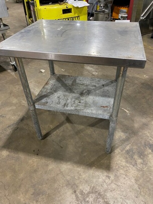 Solid Stainless Steel Work Top/ Prep Table! With Storage Space Underneath! On Legs! - Image 3 of 6