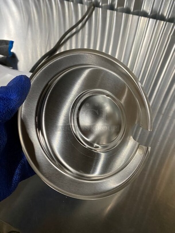 NEW! IN THE BOX! Vollrath Stainless Steel Slotted Soup Pan Lids! - Image 4 of 4