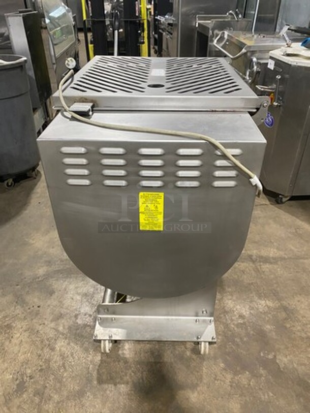 AMAZING! 2016 Sirman Commercial Floor Style Electric Powered 170LBS Meat Mixer Seasoning Machine! All Stainless Steel! WORKING WHEN REMOVED! Model IP80BAXP Serial 16L00191! 220V 1Phase! On Casters! - Image 3 of 10