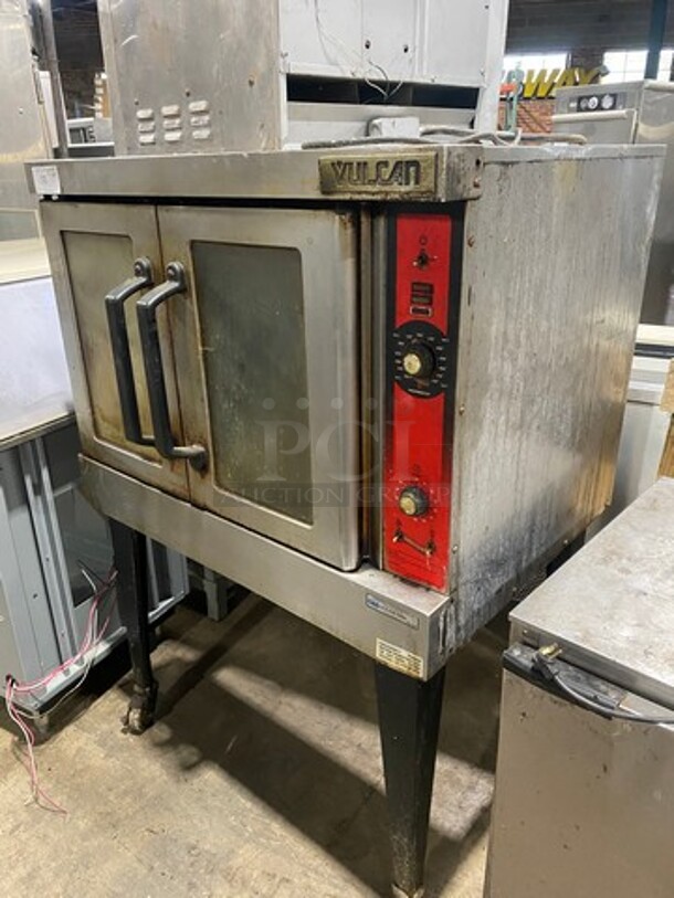 Vulcan Commercial Gas Powered Single Deck Convection Oven! With View Through Doors! Metal Oven Racks! All Stainless Steel! On Casters! - Image 4 of 5