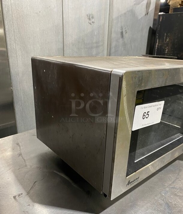 Amana Stainless Steel Commercial Countertop Microwave Oven! Model RMS10TS 120V 1PH - Image 2 of 8