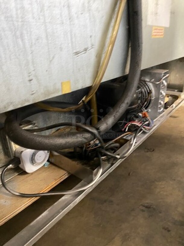 Continental Commercial Worktop/ Lowboy Cooler! With Backsplash! With 3 Door Refrigerated Storage Space Underneath! With Poly Coated Racks! All Stainless Steel! Model: SW72BS SN: 14655428 115V 60HZ 1 Phase - Image 8 of 8