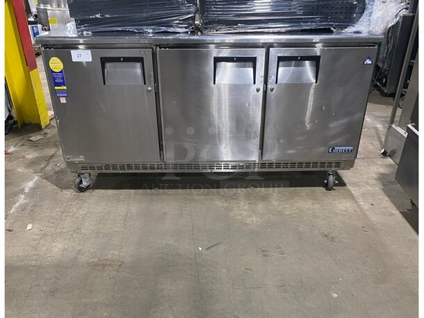 EVEREST Stainless Steel 3 Door Undercounter/Worktop Freezer!  Model ETBF3 Serial BTBF315120014 115V/60Hz/1 Phase - Image 1 of 8