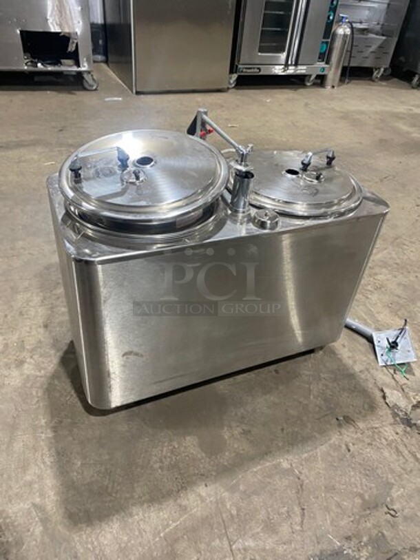 American Metal Ware! All Stainless Steel! Dual Coffee Brewer! With Hot Water Line! On Legs! Model 8103E Serial 106166! 120/208V 1 Phase! - Image 3 of 11