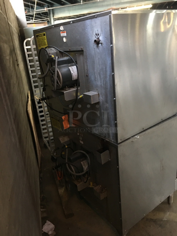 Hobart Commercial Natural Gas Powered Double Deck Convection Oven! With Metal Oven Racks! Solid Stainless Steel! On Legs! 2x Your Bid! - Image 4 of 9