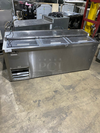 Leader Commercial 3 Door Beer Cooler! Solid Stainless Steel! Model: ESBC72SC SN: NO05S1419 115V 60HZ 1 Phase