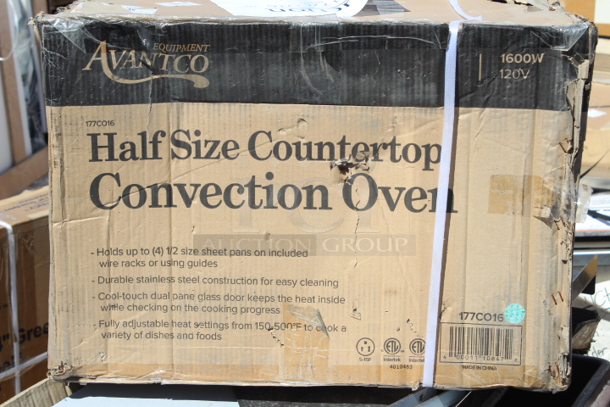 BRAND NEW SCRATCH & DENT! Avantco CO-16 Half Size Countertop Convection Oven, 1.5 Cu. Ft. - 120V, 1600W. Original Packaging Damaged. 23x71x22-1/2x16-1/2 - Image 5 of 6