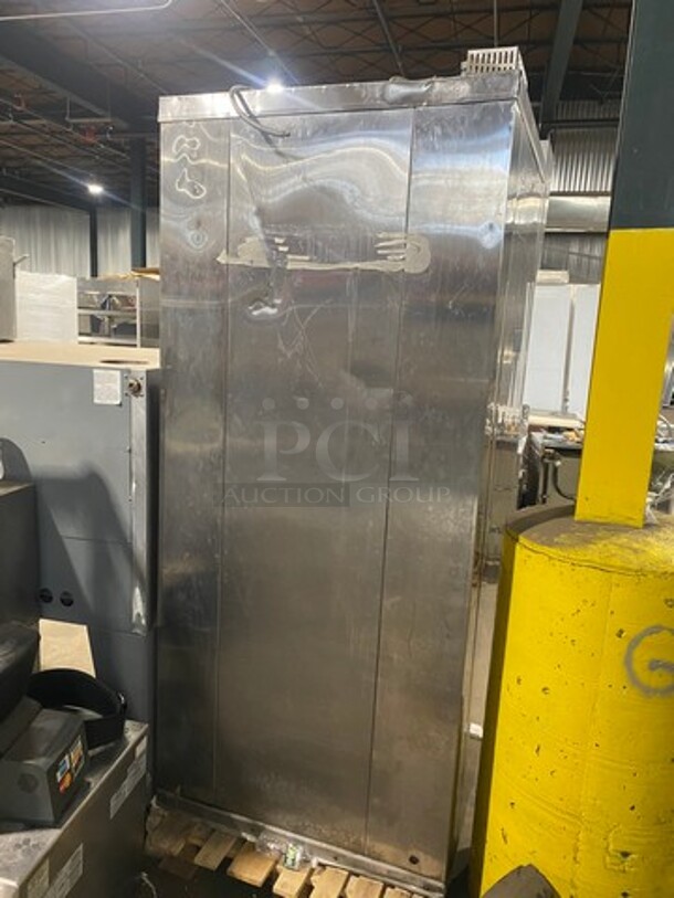 NICE! LBC Commercial Electric Powered Single Door Roll In Rack Proofer/ Warmer Holder/ Hot Food Storage! Solid Stainless Steel! WORKING WHEN REMOVED! Model: LRP1 SN: S55975 208/240V 60HZ 1/3 Phase - Image 4 of 9