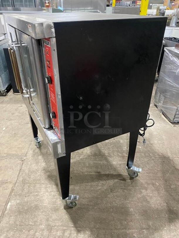 Vulcan Commercial Gas Powered Single Deck Convection Oven! With View Through Doors! All Stainless Steel! On Casters! Model: VC4GS SN: 481268250PW  - Image 2 of 8