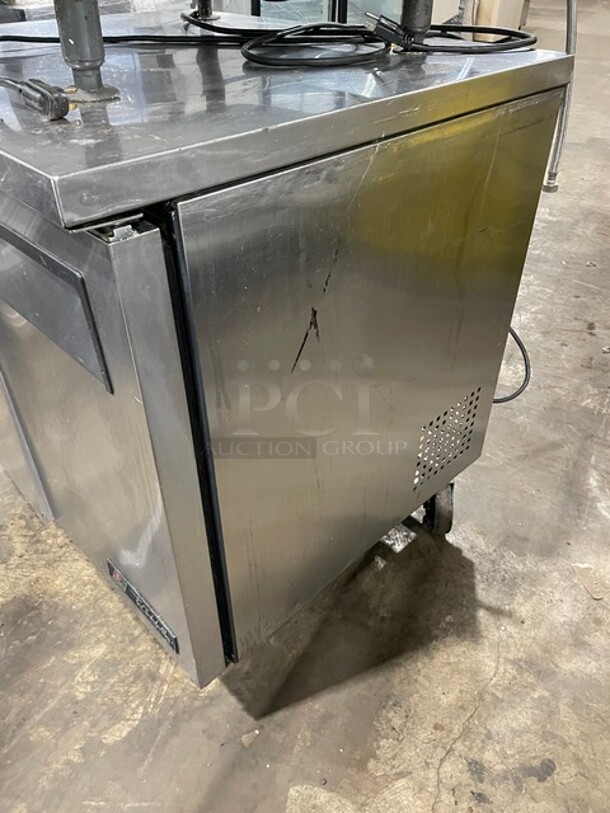 True Commercial 2 Door Lowboy/Worktop Cooler! All Stainless Steel! On Casters! Model: TUC36 SN: 8710930! 115V 60HZ 1 Phase! - Image 2 of 7
