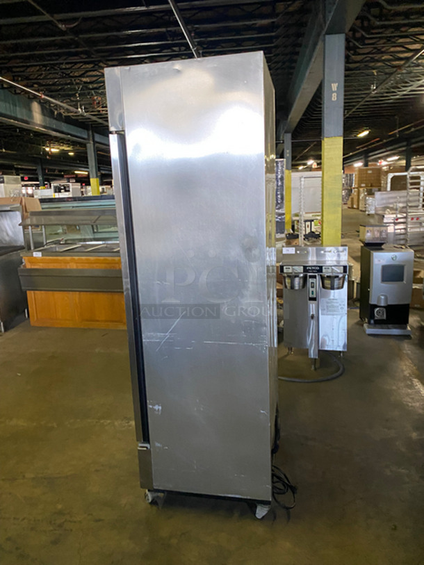 True Commercial Single Door Reach In Refrigerator! With Poly Coated Racks! All Stainless Steel! On Casters! Model: T19 SN: 5288014 115V 60HZ 1 Phase - Image 2 of 9