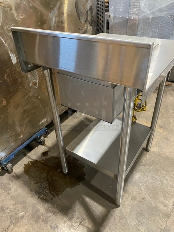 Wells Commercial Single Bay Electric Steam Table! With Backsplash! With Underneath Storage Space! All Stainless Steel! On Legs! Model MOD100TD Serial M1TD1211A0003! 120V! - Image 3 of 8