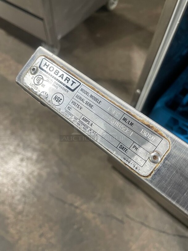 WOW! Hobart New Body Style Commercial Undercounter Dishwasher! All Stainless Steel! With Peg Rack! On Casters! 120V 1PH! Model: LXEC SN: 231185021!  - Image 8 of 9