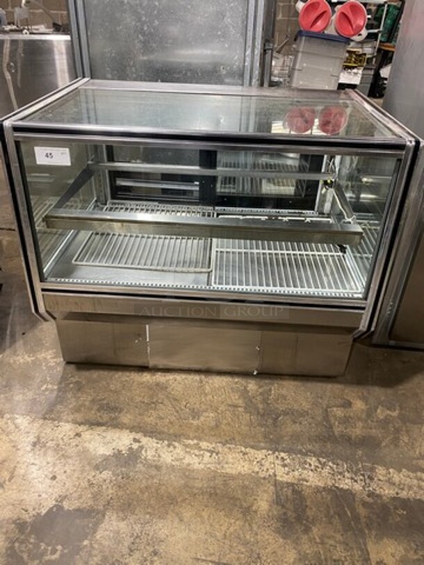Commercial Refrigerated Bakery Display Case Merchandiser! With Straight Front Glass! With Sliding Rear Access Doors! Stainless Steel Body! - Image 1 of 10