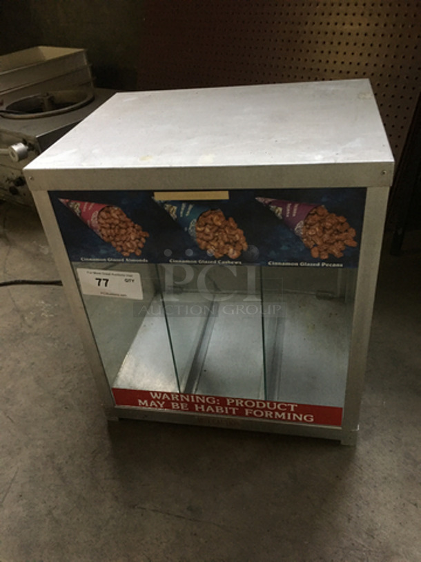 Commercial Countertop Warmer Display Merchandiser! 3 Compartments! Great For Small Snacks! 120V