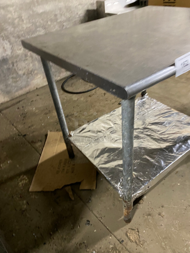 Solid Stainless Steel Work Top/ Prep Table! With Storage Space Underneath! On Legs! - Image 3 of 6