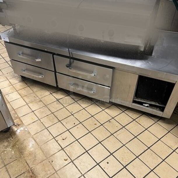 Commercial Refrigerated Chef Base! With 4 Drawer Storage Space! All Stainless Steel! On Casters! 