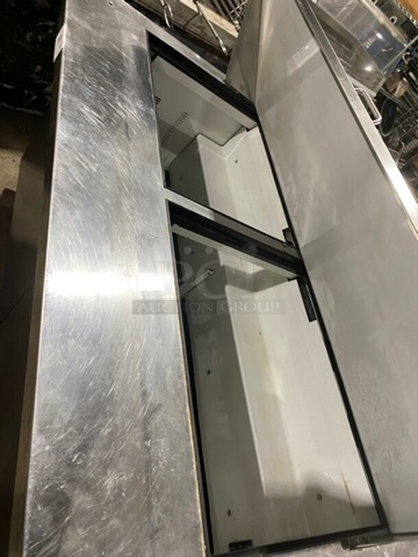 True Commercial Refrigerated Sandwich Prep Table! With 2 Door Underneath Storage Space! All Stainless Steel! On Casters! WORKING WHEN REMOVED! Model: TSSU6024MBST SN: 5175478 115V 60HZ 1 Phase - Image 8 of 10