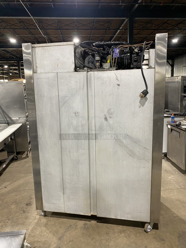 Traulsen Heavy Duty Commercial Stainless Steel 2 Door Reach In Freezer! With Racks!  208 Volts, 1 Phase! Model ALT232WUT Serial 227187! On Casters! Working When Removed!  - Image 3 of 9