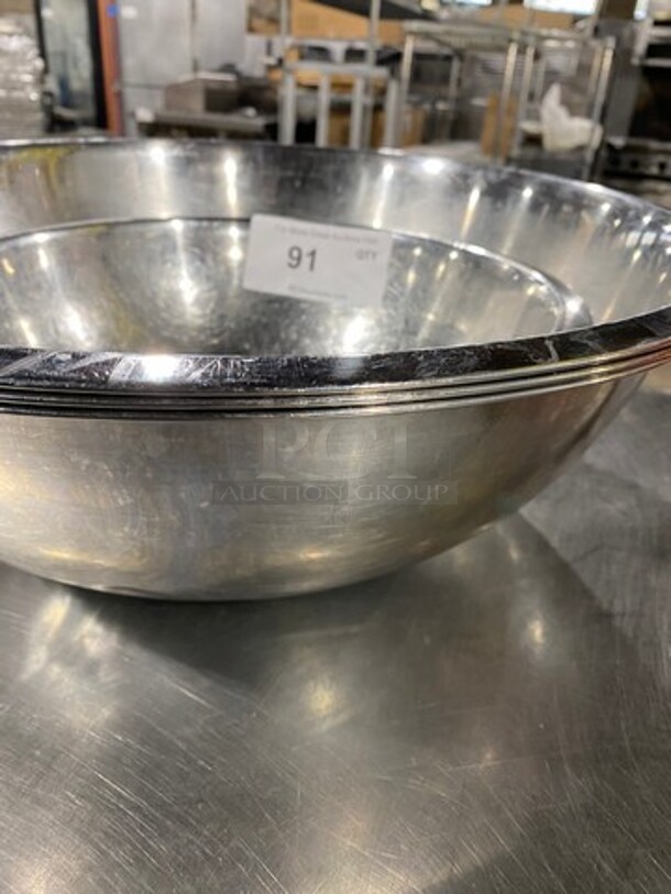 ALL ONE MONEY! Assorted Size Stainless Steel Mixing Bowls! - Image 2 of 7