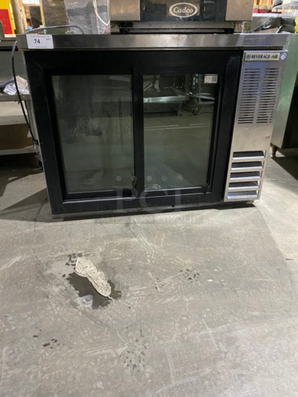 Beverage Air Commercial Refrigerated 2 Door Bar Back Cooler! With View Through Doors! Poly Coated Racks! Stainless Steel Body! Model: BB48GSY-1-S-27-LED SN: 11507923 115V 60HZ 1 Phase - Image 1 of 7