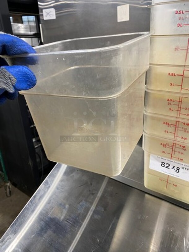 Cambro 4Qt Clear Poly Food Containers! 8x Your Bid! - Image 3 of 8