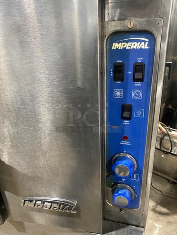 Imperial Commercial Natural Gas Powered Convection Oven! With View Through Door! With Metal Oven Racks! Stainless Steel! On Legs! - Image 6 of 10